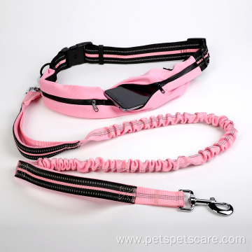 Pouch Walking Jogging Training Retractable Bungee Dog Leash